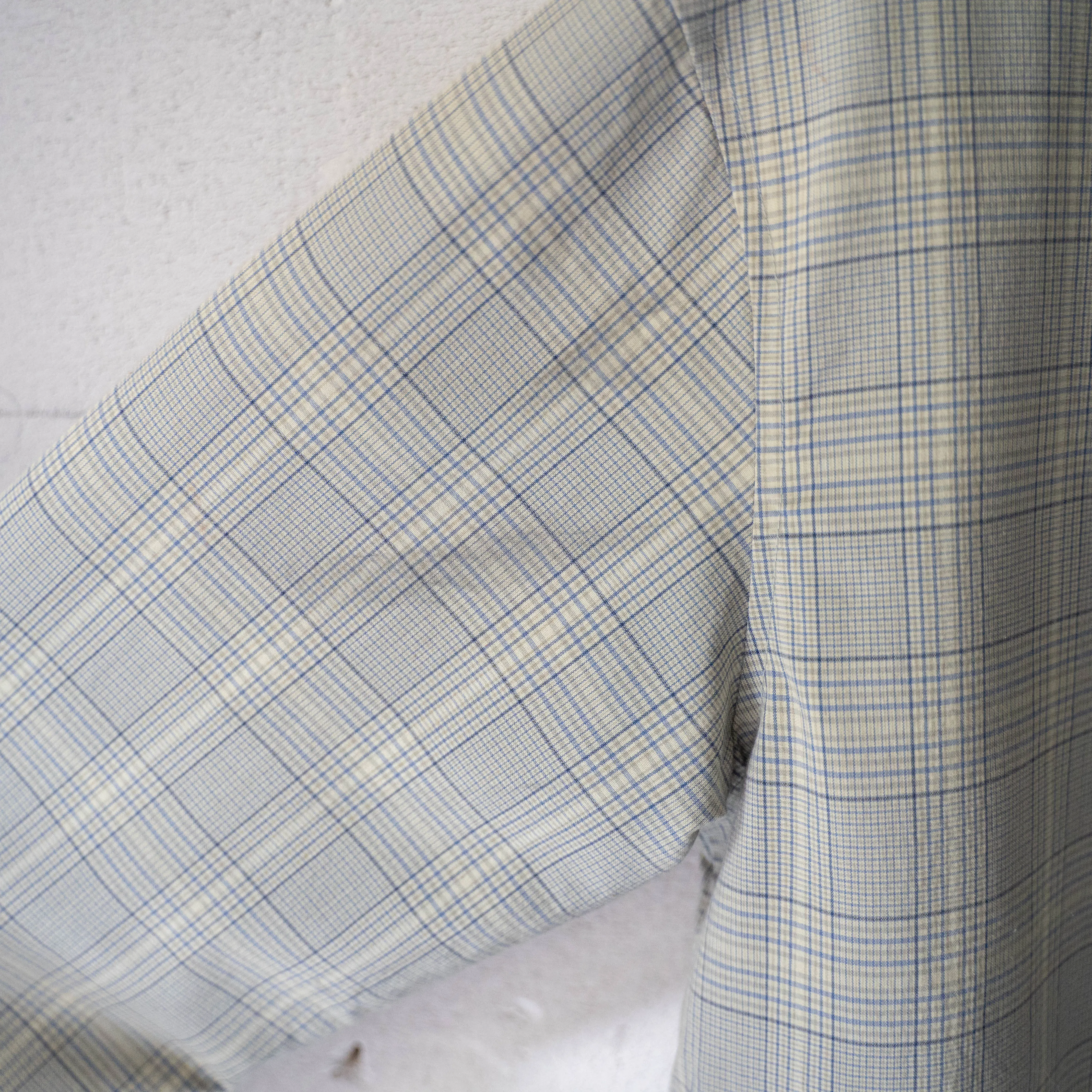 around 1990s checked half zip smock