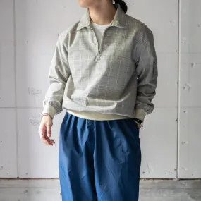 around 1990s checked half zip smock