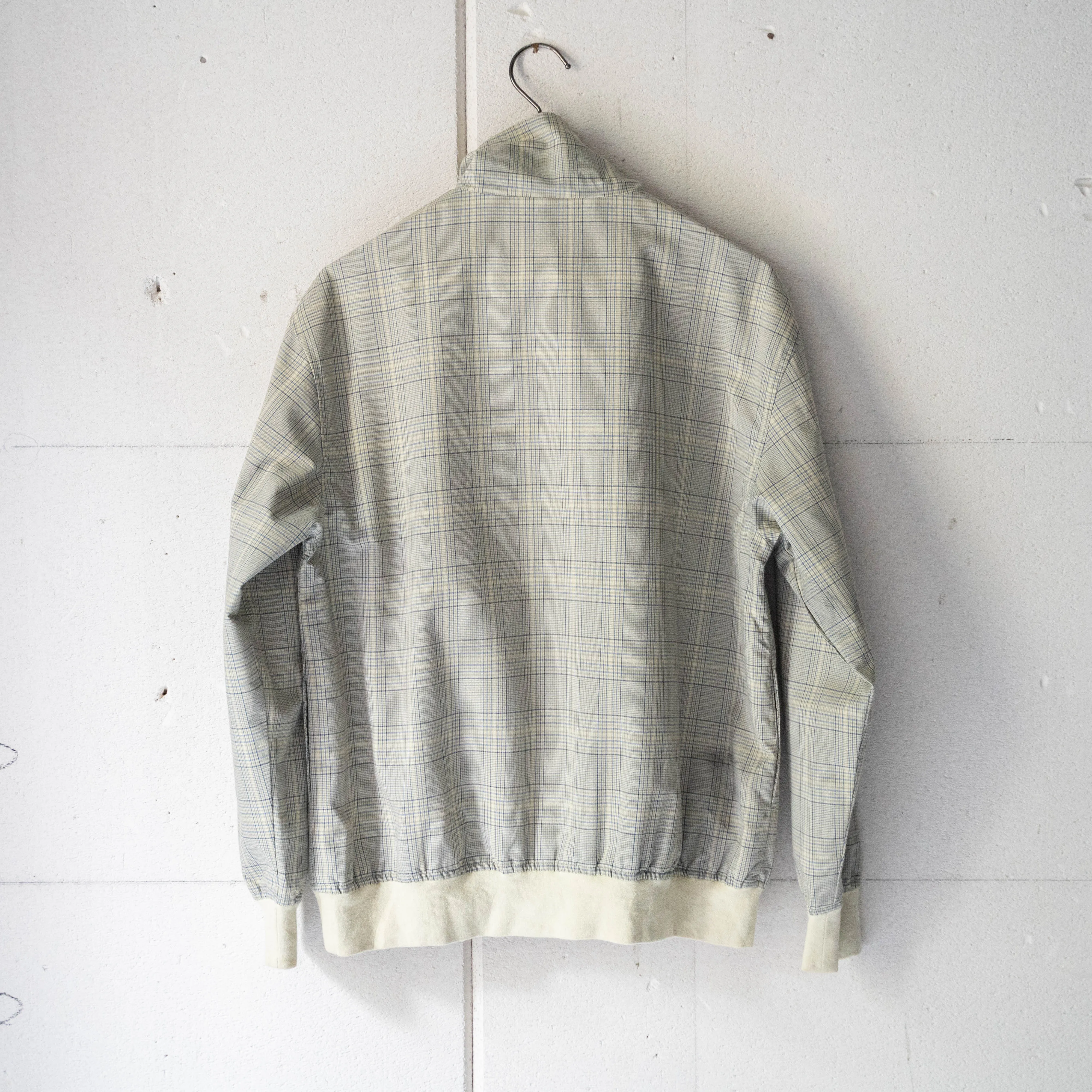 around 1990s checked half zip smock