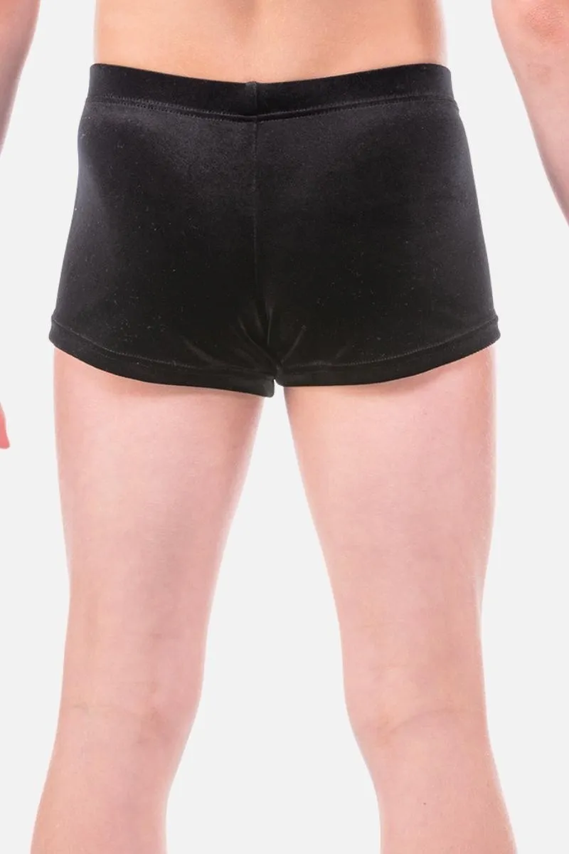 Black Velour Shorts