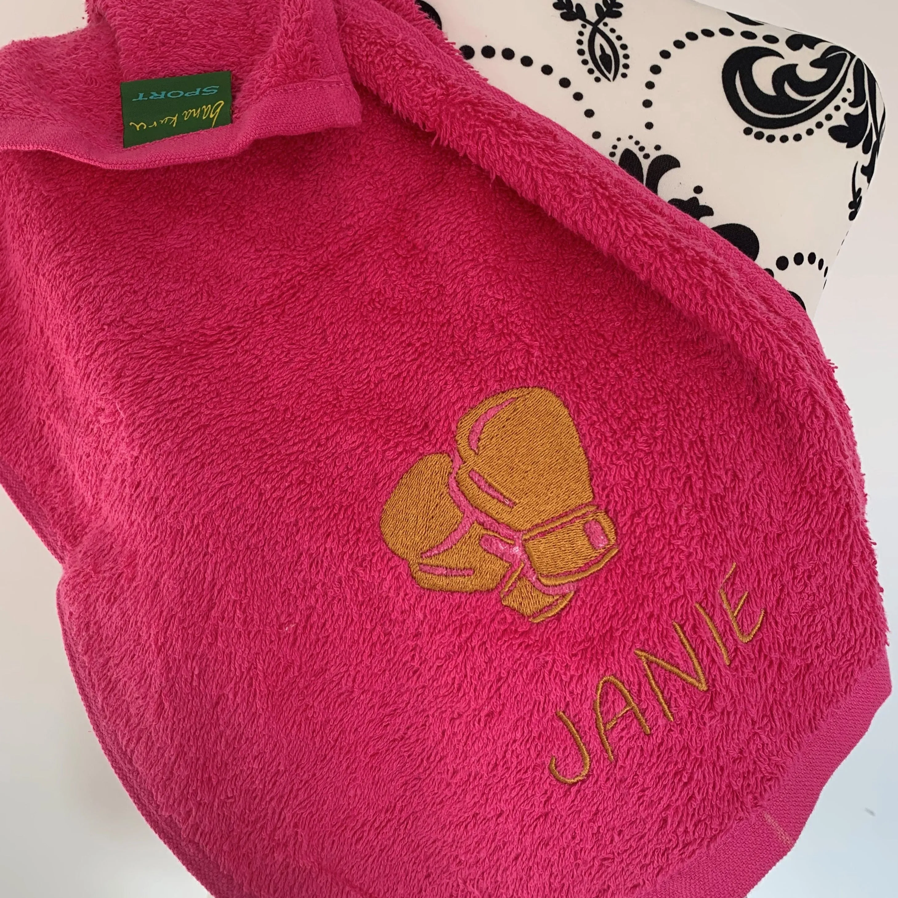 Boxing Gloves Gym Towel - Personalised