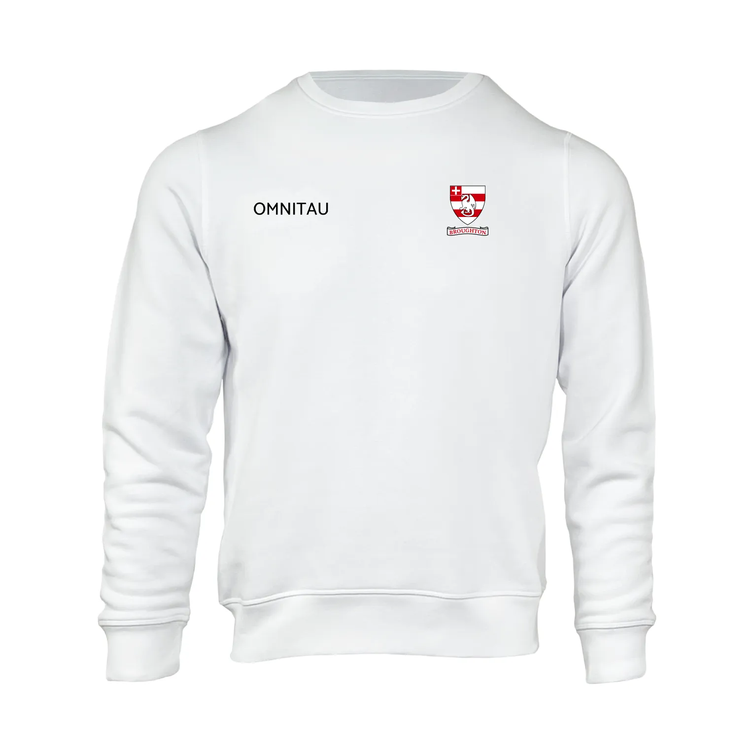 Broughton House Team Sports Organic Cotton Sweatshirt - White