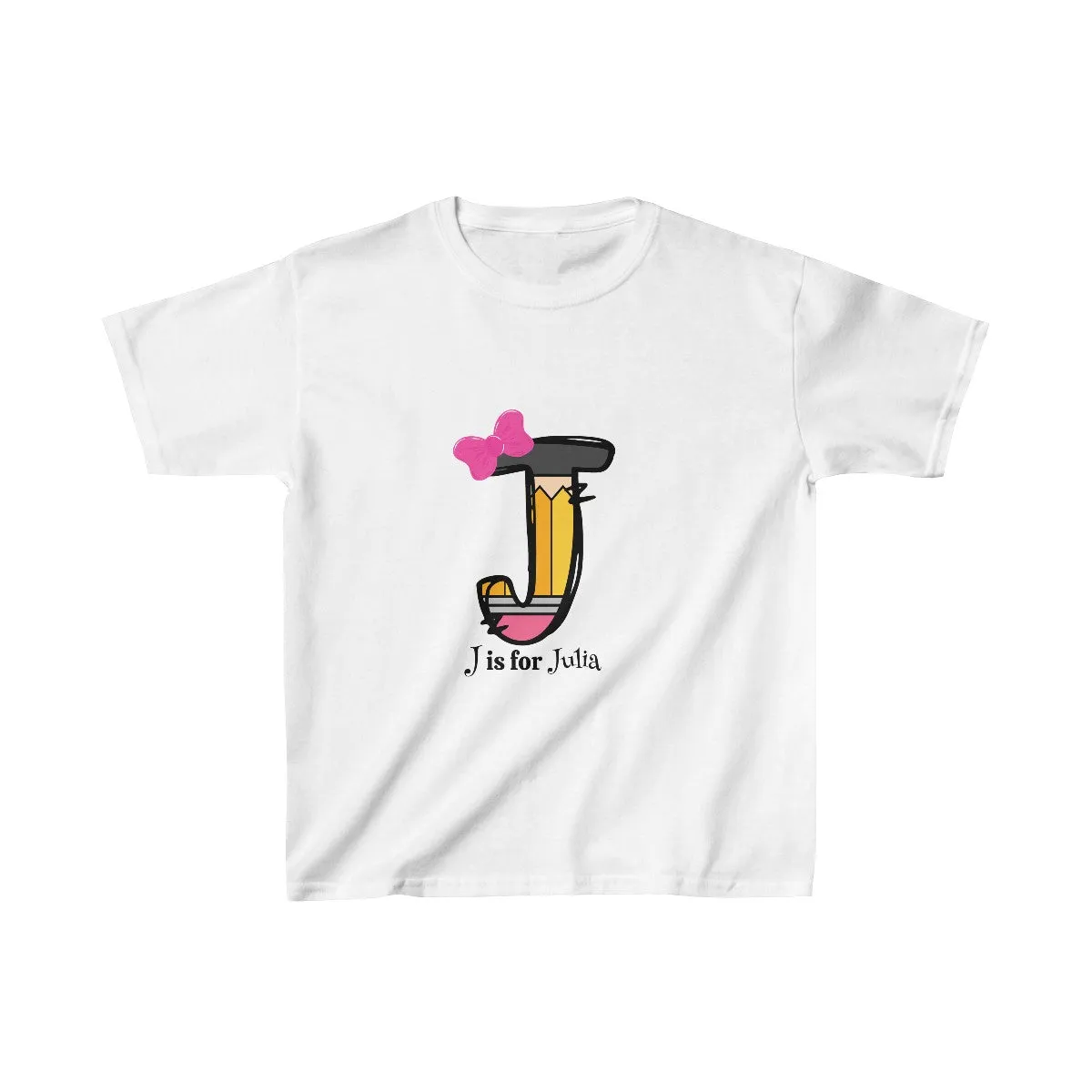 BTS| Personalized First Day of School T-Shirt - Custom Pencil Initial Design
