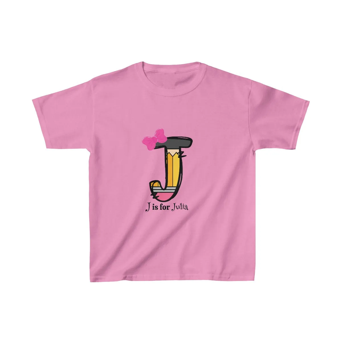 BTS| Personalized First Day of School T-Shirt - Custom Pencil Initial Design