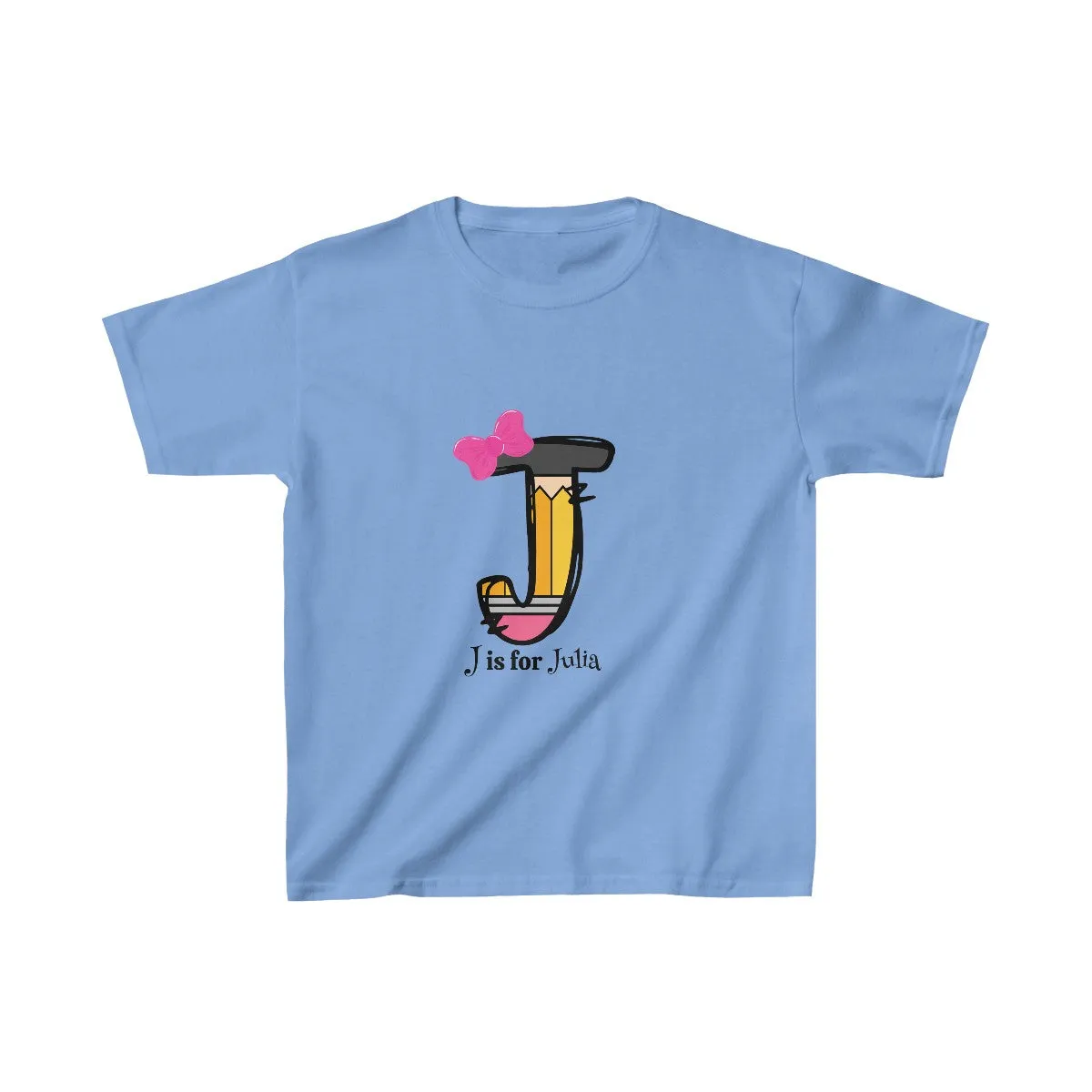 BTS| Personalized First Day of School T-Shirt - Custom Pencil Initial Design