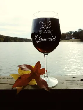Cat Wine Glass