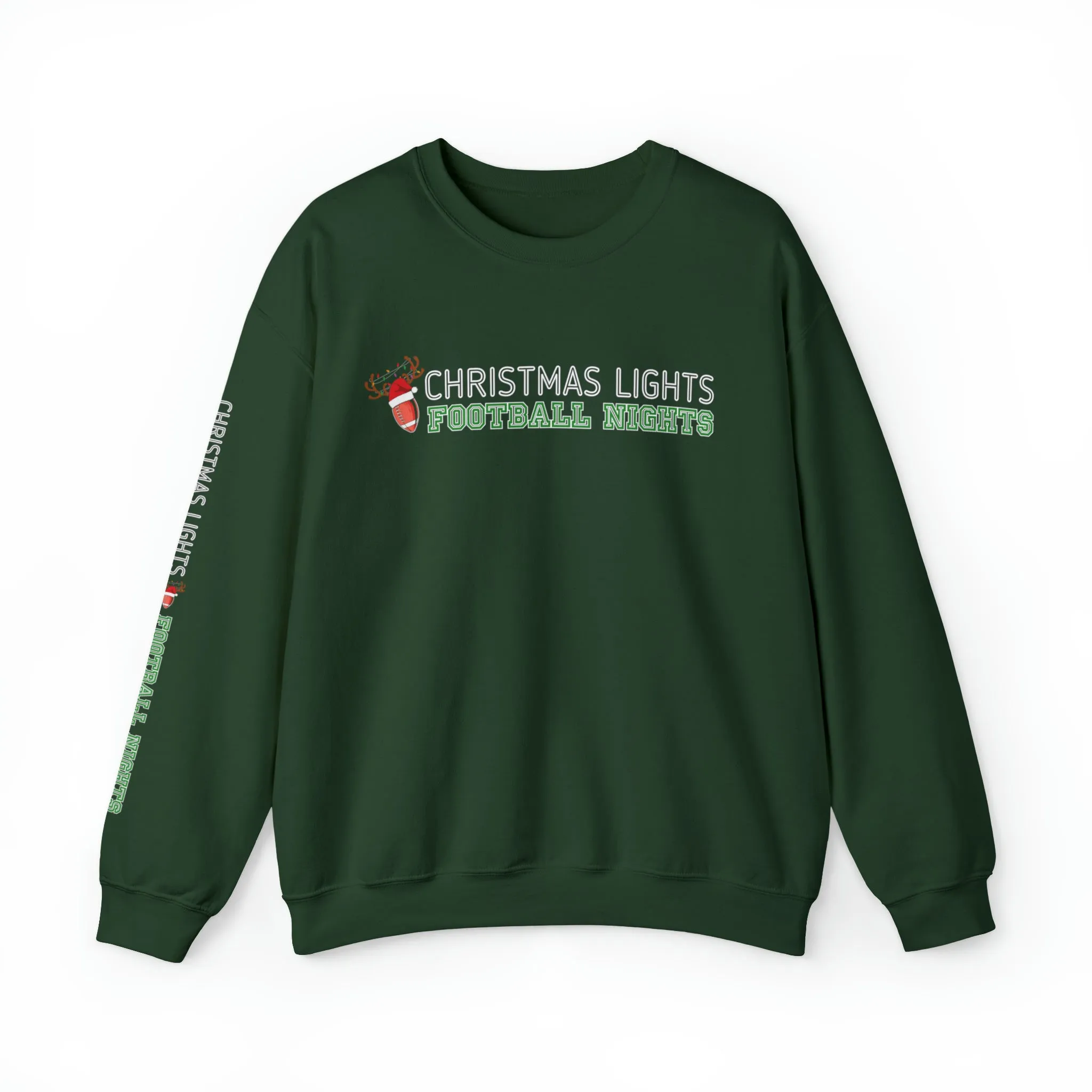 Christmas Lights Football Nights: Men's Sweatshirt with Sleeve Detail
