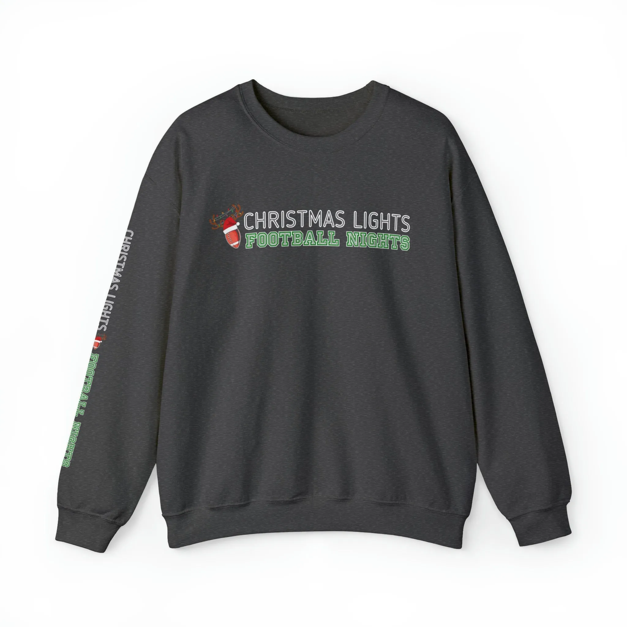 Christmas Lights Football Nights: Men's Sweatshirt with Sleeve Detail