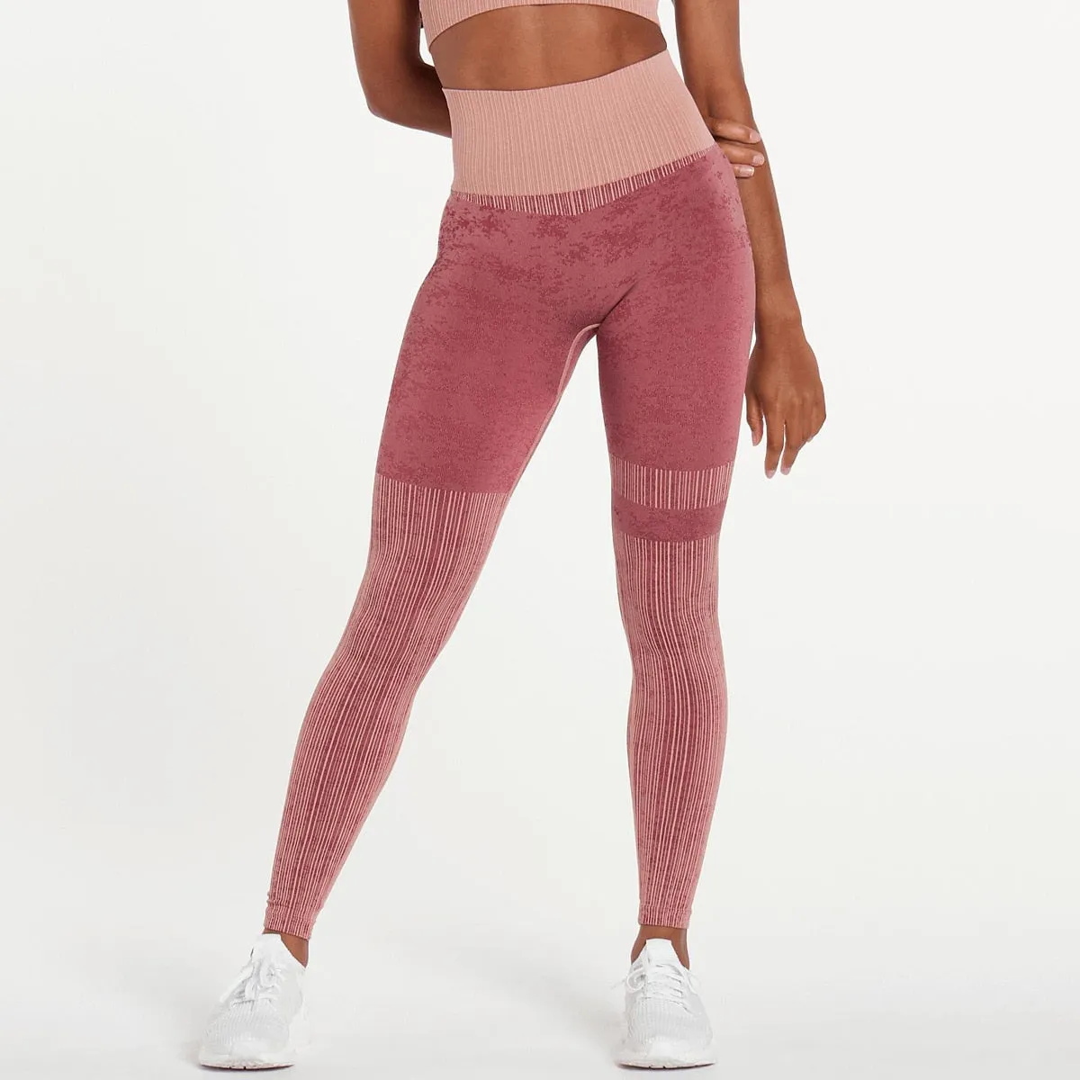 Explosive Three Piece Sports Suit Seamless Quick Dry Bra Long Sleeves Coat Breathable Track Pants Striped Print Gym Set