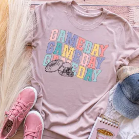 Game Day Game Day in Pastel Colors Graphic T-shirt