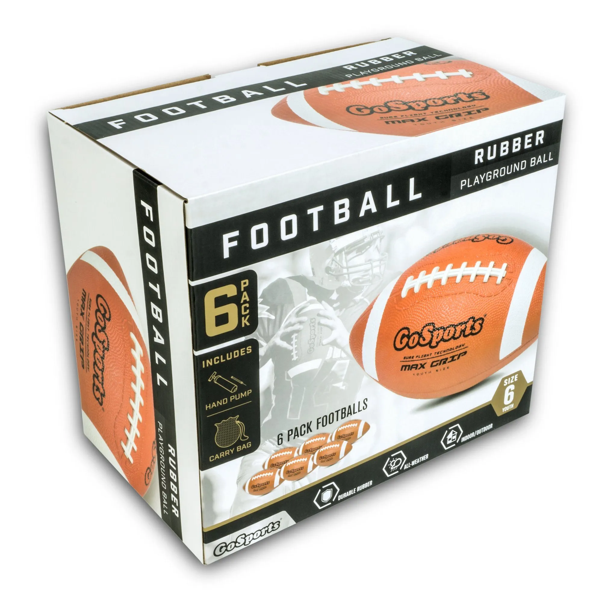 GoSports Youth Size Rubber Footballs