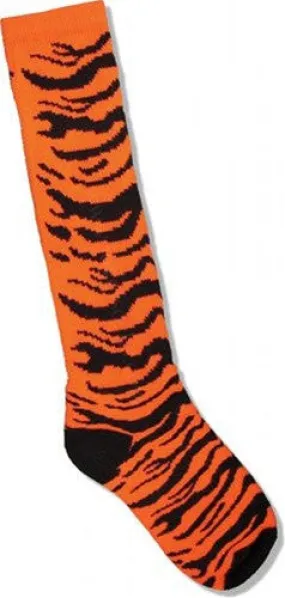 Orange Safari Athletic Knee High Socks (Small)