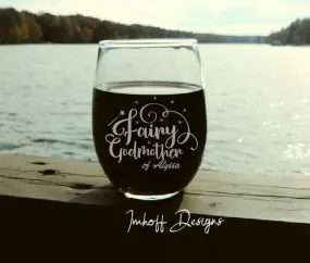 Personalized Fairy Godmother Gift | Wine Glass