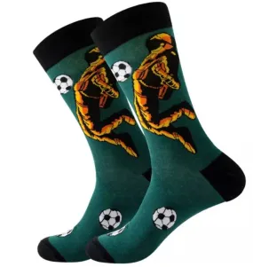 SF204 Green Astronaut Soccer Socks