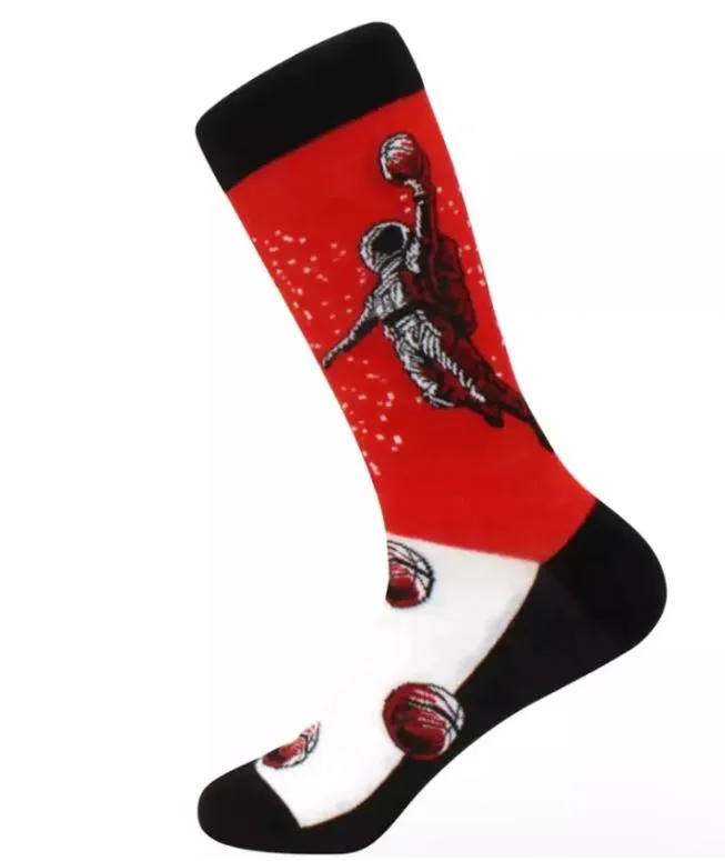 SF208 Red Astronaut Basketball Socks