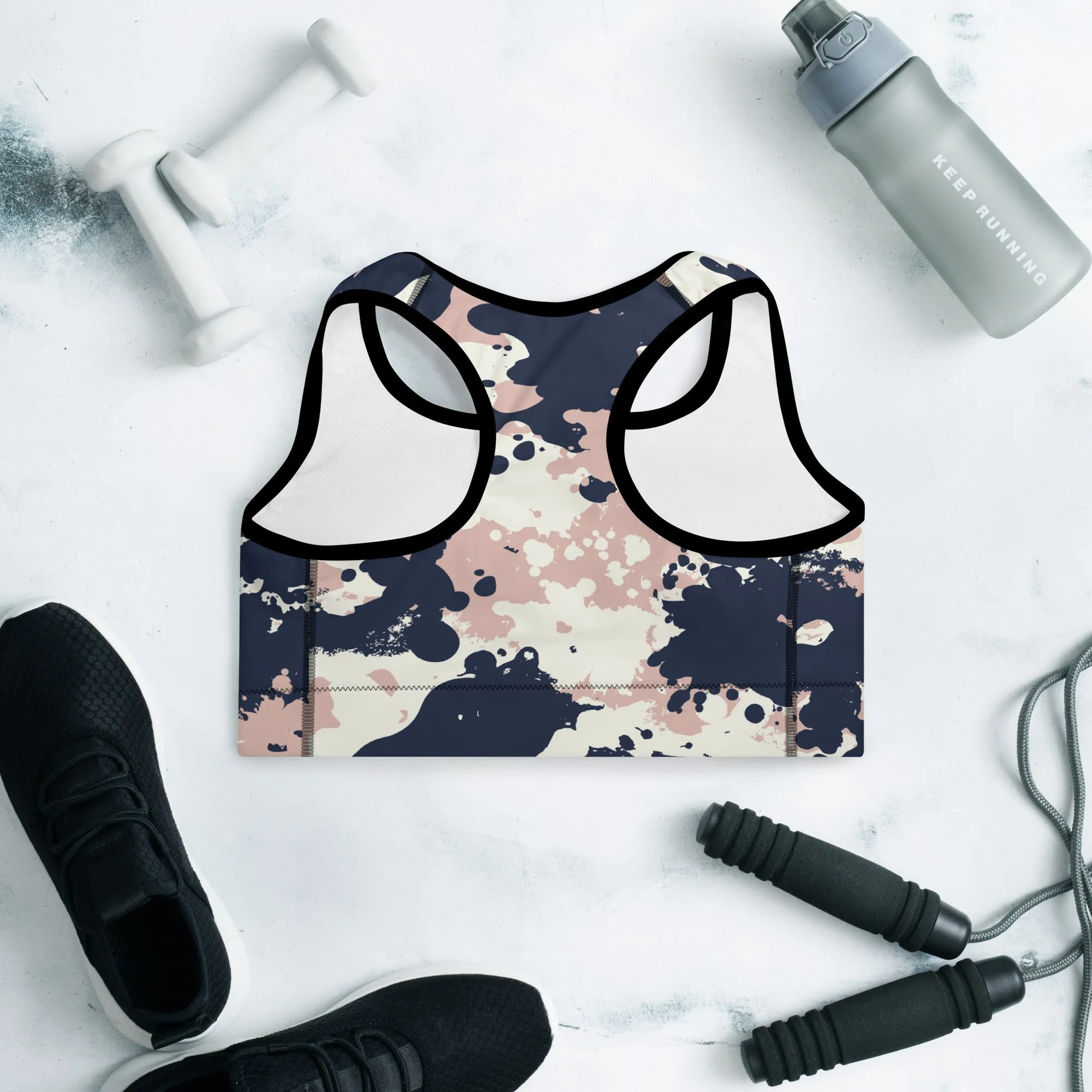 SPLATTERED COLLECTION Padded Sports Bra