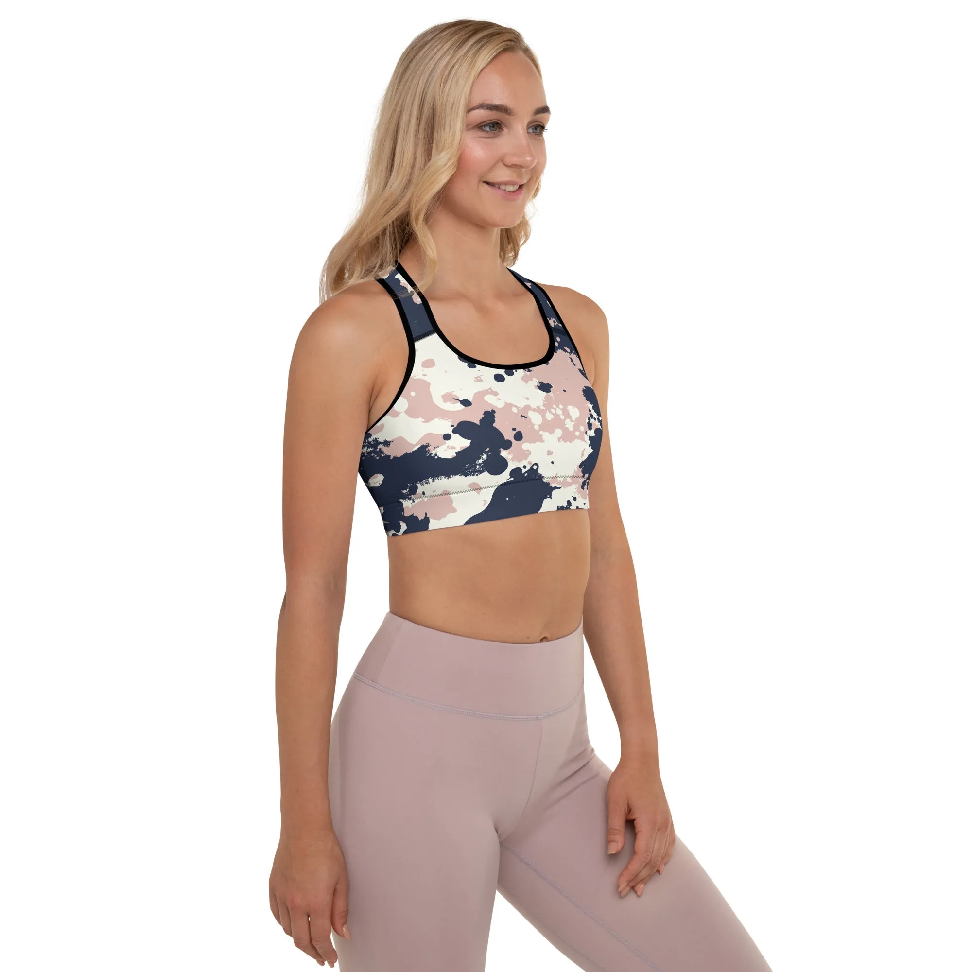 SPLATTERED COLLECTION Padded Sports Bra