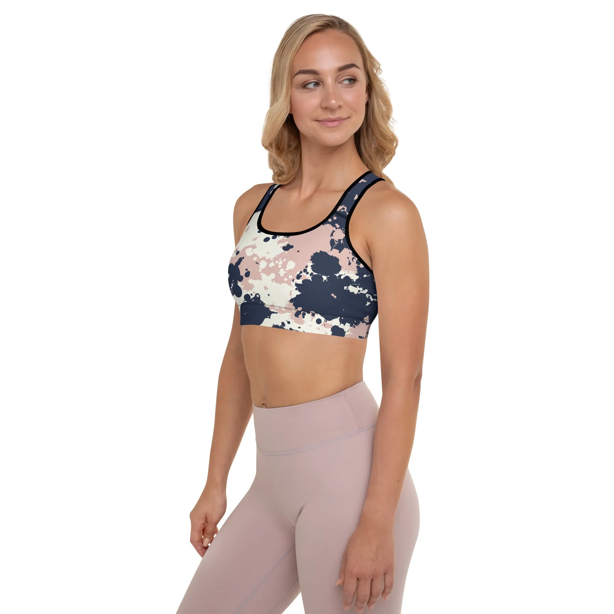 SPLATTERED COLLECTION Padded Sports Bra