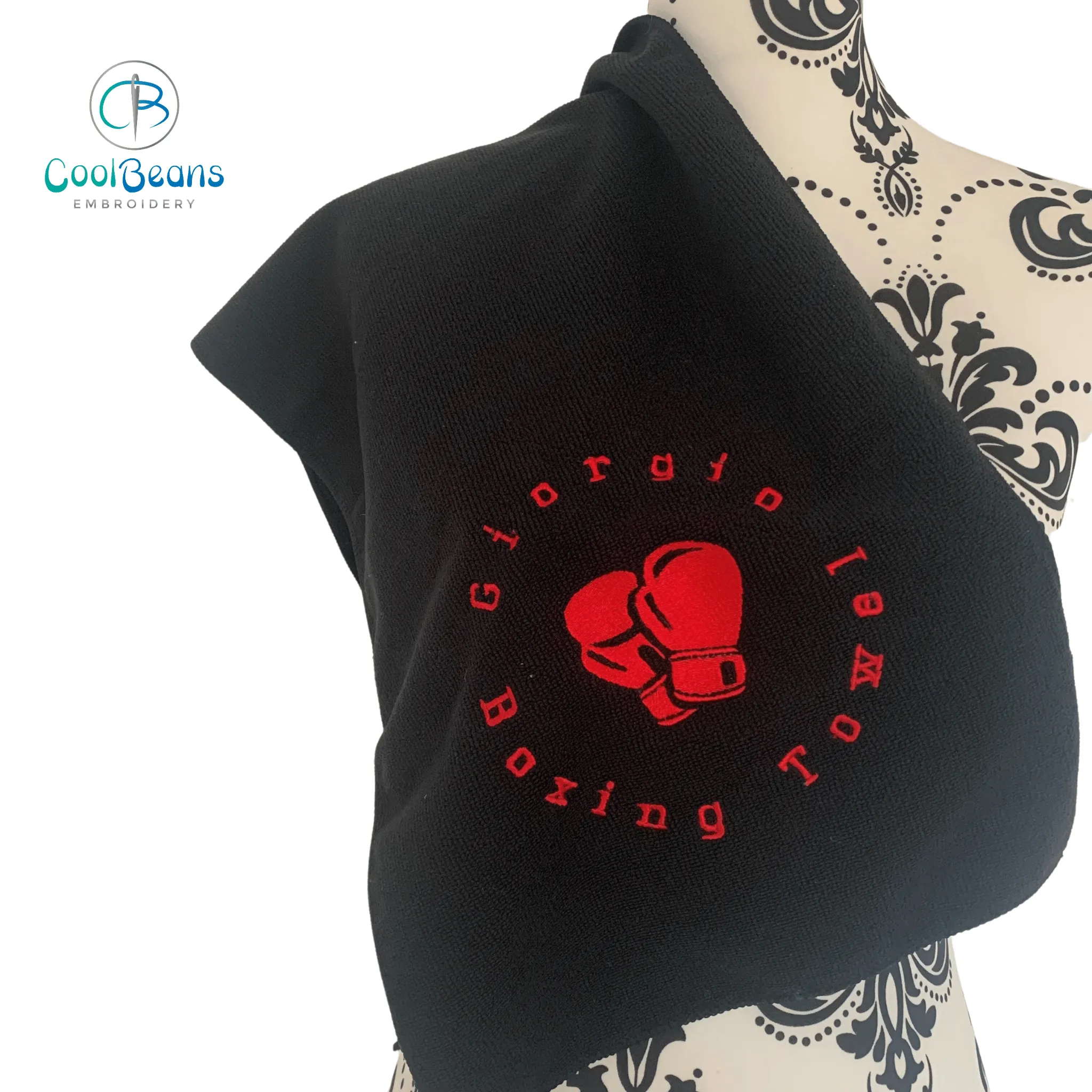 Sports - Boxing (Circular Text) Microfibre Towel - Personalised
