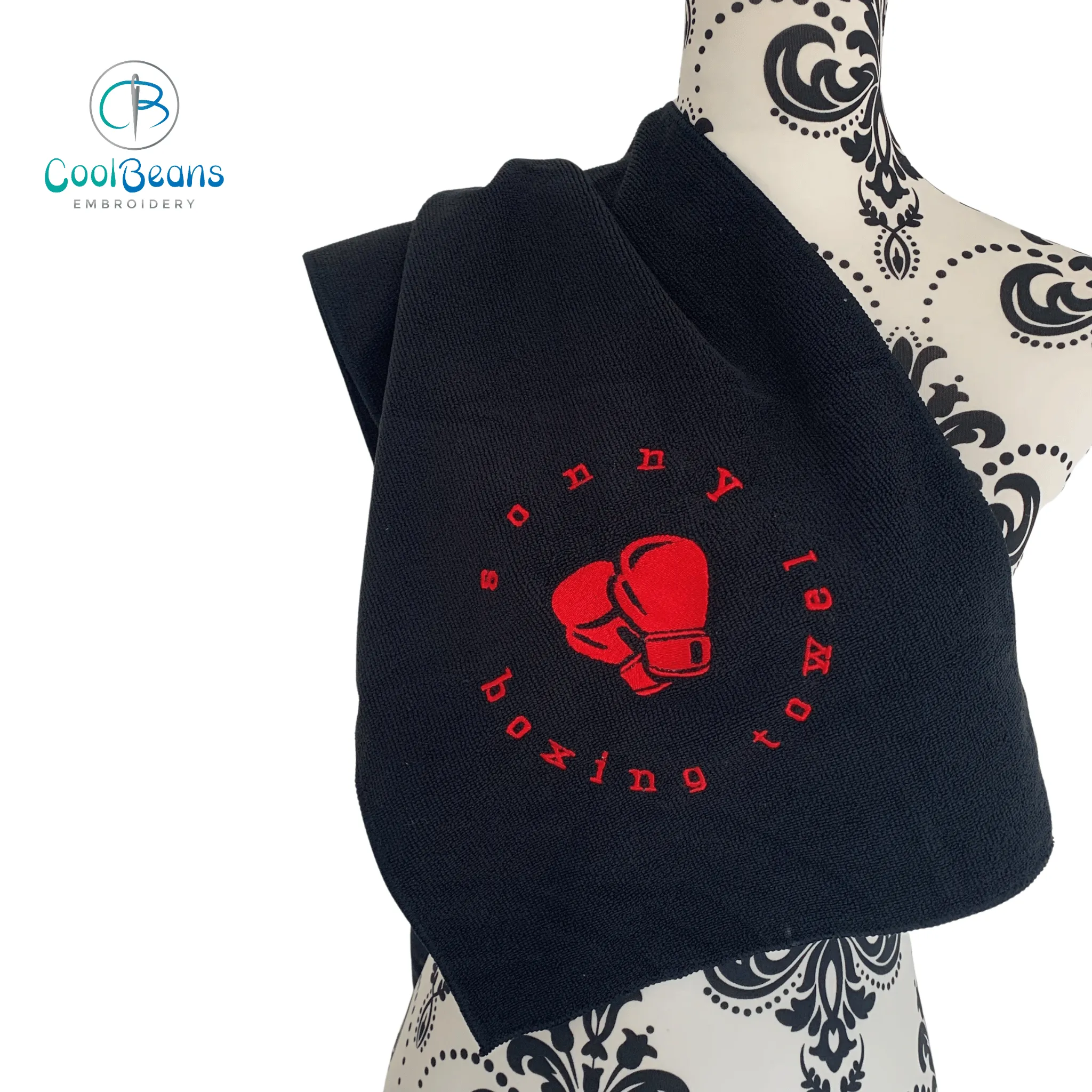 Sports - Boxing (Circular Text) Microfibre Towel - Personalised