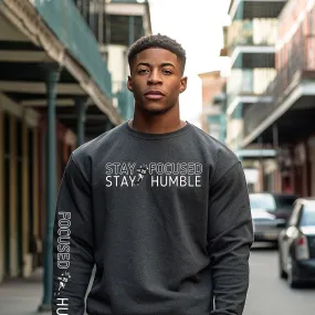 Stay Humble Stay Focused Football Men's Sweatshirt: Player & Sleeve Detail