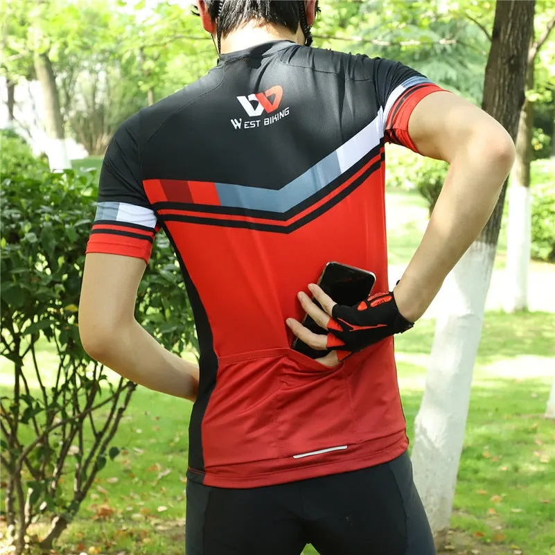 Summer Sports Cycling Jerseys Set Breathable Quick Dry MTB Bicycle Clothes Gel Pad Cycling Sets Short Sleeve Suit