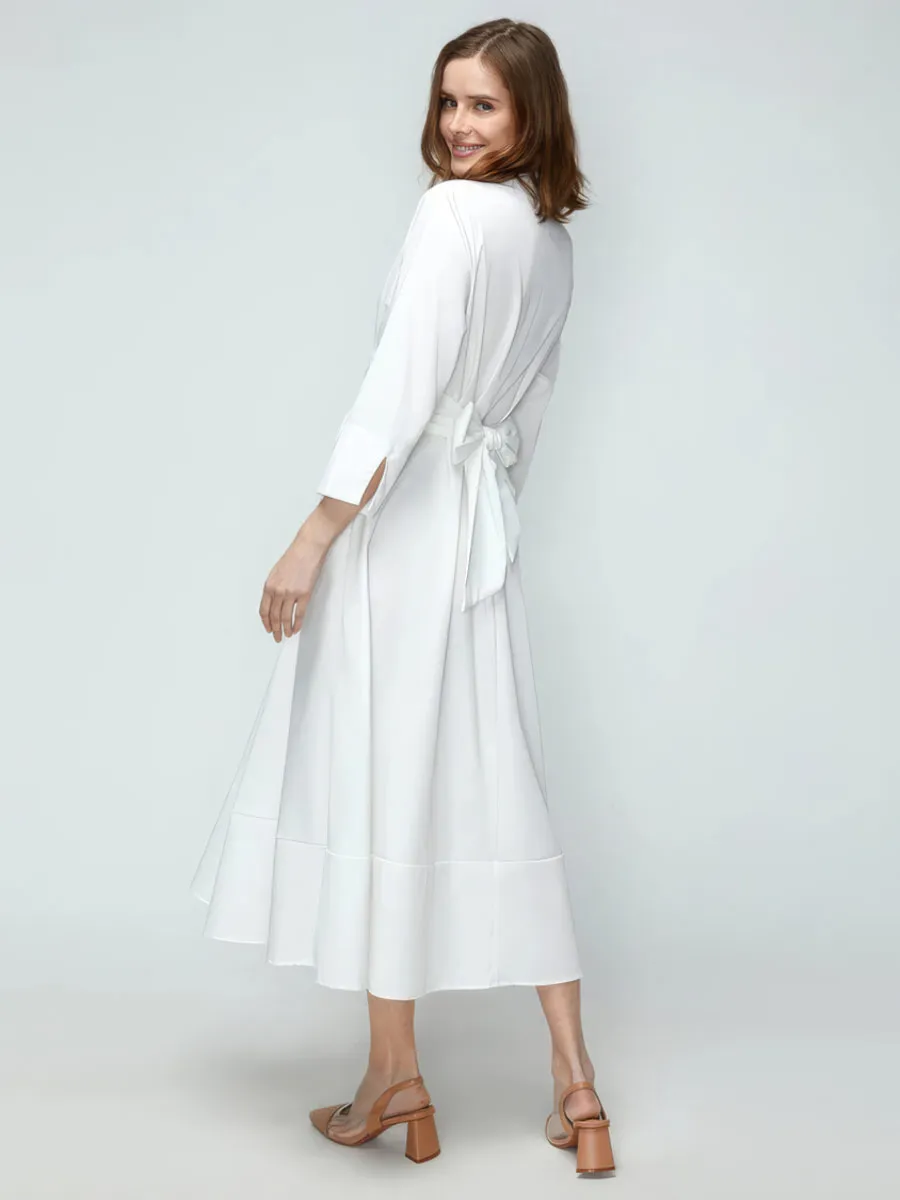 Three quarter sleeve commuting dress