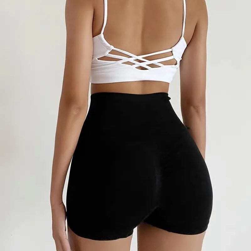 Toleet guys fits Women's High Waist Hip Sports Yoga Shorts
