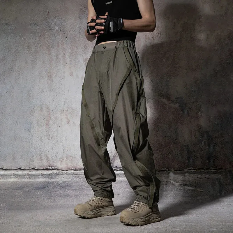 Wiaofellas  -  Brand Three Defenses Cargo Man Pants Summer Outdoors Techwaer Sports Nylon Pants Mens Baggy Running Casual Clothes